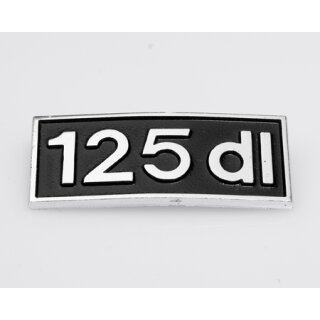 Legshield badge "125DL"