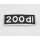 Schriftzug "200DL" -Beinschild-