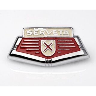 Horn cover badge "Serveta" (metal)