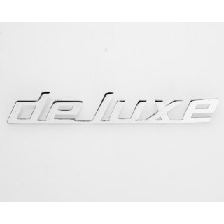 Schriftzug "de Luxe" -Beinschild-