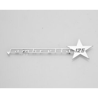 Schriftzug "Lambretta 125" mit Stern -Beinschild-