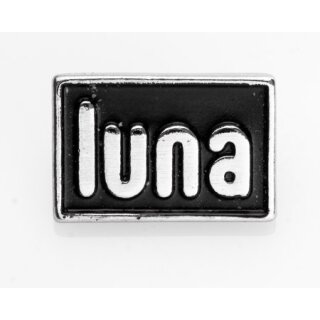 Schriftzug "Luna" -Beinschild-