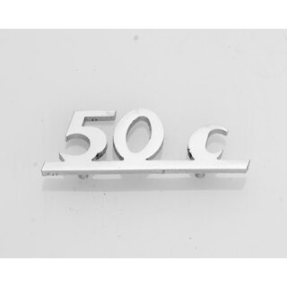 Schriftzug Lui "50c" -Beinschild-
