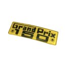 Legshield badge "Grand Prix 150" -yellow/black-