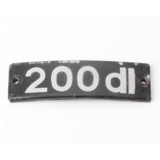 Legshield badge "200dl" early SIL GP