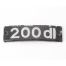 Legshield badge "200dl" early SIL GP