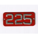 S-type emblem "225" (incl. rivets)