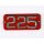 S-type emblem "225" (incl. rivets)