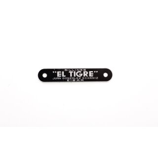 Schriftzug "El Tigre" -Sitzbank-