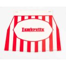 Spritzlappen "Lambretta" weiß/rot gestreift