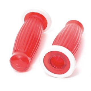 Handlebar grips "Bubble - Superflex"  red (Ø 22mm/120mm)