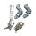 Front damper bracket kit "Casa Lambretta" Series 1-3/DL/GP
