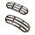 Side panel grills LD (56-57)  -chromed-