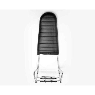 Rückenlehne Lambretta, hoch, chrom/schwarz