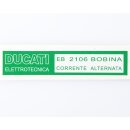 H.T. coil sticker "Bobina Ducati"