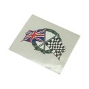 Aufkleber "Crossed flags" (ca. 60x40mm)