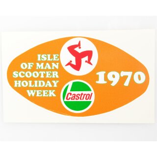Sticker "The isle of man scooter holiday week 1970"
