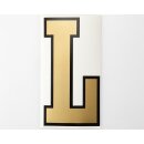Sticker "L" gold/black ca. 125x65mm