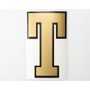 Sticker "T" gold/black ca. 125x65mm