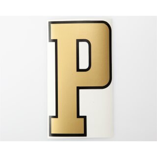 Sticker "P" gold/black ca. 125x65mm