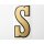 Sticker "S" gold/black ca. 125x65mm