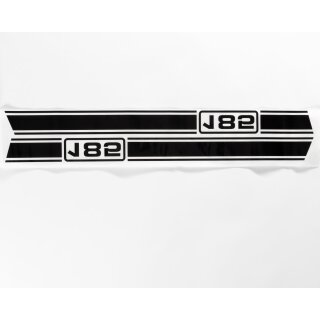 Aufklebersatz Jet "185" f. Seitenhauben schwarz