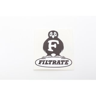 Aufkleber "Filtrate"  -weiß/schwarz- (ca. 75x60mm)