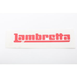 Aufkleber "Lambretta" Serie 80, rot, 30x5,5cm