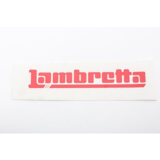 Aufkleber "Lambretta" Serie 80, rot, 14,5x3cm