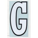 Sticker "G" white/black ca. 125x65mm