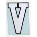 Sticker "V" white/black ca. 125x65mm