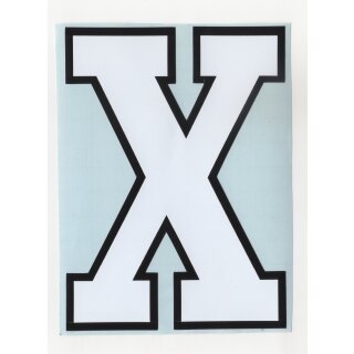 Sticker "X" white/black ca. 125x65mm