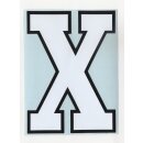 Sticker "X" white/black ca. 125x65mm