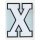 Sticker "X" white/black ca. 125x65mm