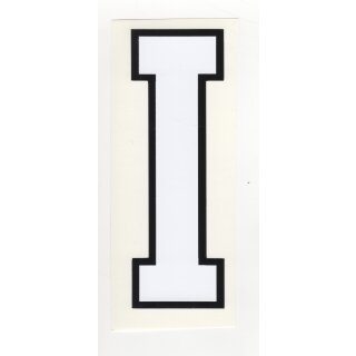 Sticker "I" white/black ca. 125x65mm