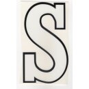 Sticker "S" white/black ca. 125x65mm