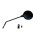 Handle bar mirror, round, black left or right