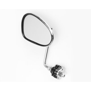 Legshield mirror "kidney" chrome (left)