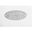 Plate for exhaust "BSAU 193A 1990T2"