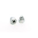 Domed nut M8 nyloc 14mm (zinc)