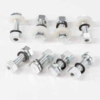 Seat nut & bolt set "IVS" M8/14mm (zinc)