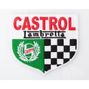 Patch embroided "Castrol-Lambretta" (ca. 65x72mm)