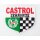 Aufnäher gestickt "Castrol-Lambretta, ca. 65x72mm