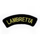 Aufnäher gestickt "Lambretta" schwarz/gold