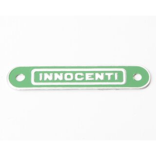 Seat badge "Innocenti" green