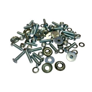 Nut & bolt set legshield/floorboards/horncover Serveta Jet/etc… (zinc)