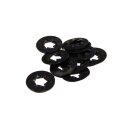 Crinkle washer "black" (set of 10)