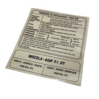 Running-in sticker SX200 -italian-