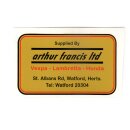 Aufkleber "arthur francis ltd" ca. 9x5,5cm