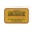 Sticker "arthur francis ltd" ca. 9x5,5cm